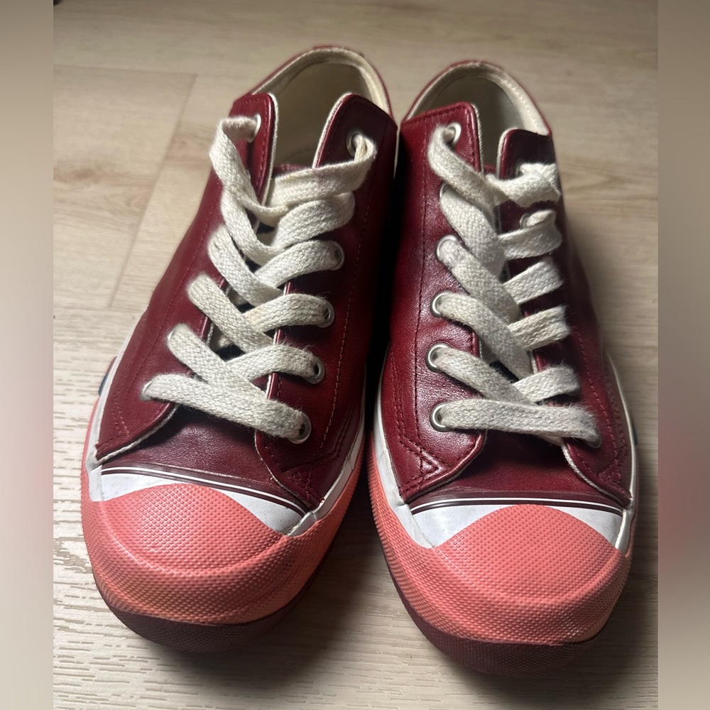 PRO KEDS Vintage Red Leather Low Top Sneakers Men’s 7.5/Women’s 9 Classic Style